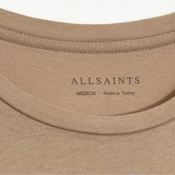 All Saints Crew Neck Ramskull Embroidered T-Shirt, Mauve size Medium - Picture 5 of 5